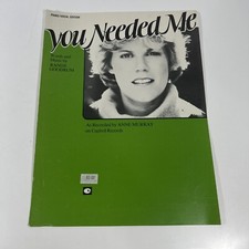 You Needed Me Sheet Music Anne Murray Piano Vocal Guitar 1970s Country Pop