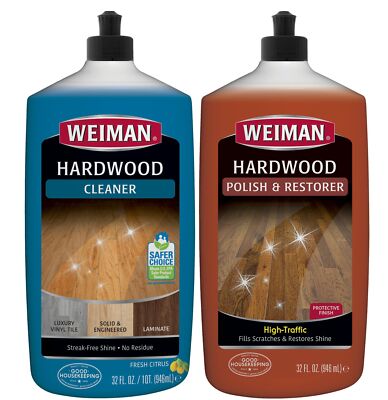 Weiman Hardwood Floor Polish Restorer 1 Fl Oz Scratch Resistant Shine Cleaner