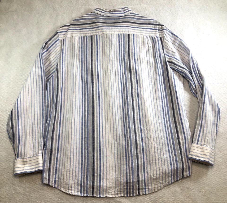 Tasso Ella Island Mens Linen Blend Dress Shirt Size XL Button-Up Long Sleeve - Image 4 of 4
