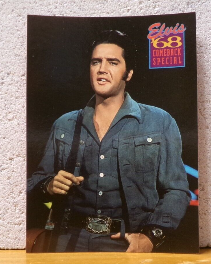 COOL PICTURE ON VINTAGE ELVIS PRESLEY TRADING CARD '68 COMEBACK