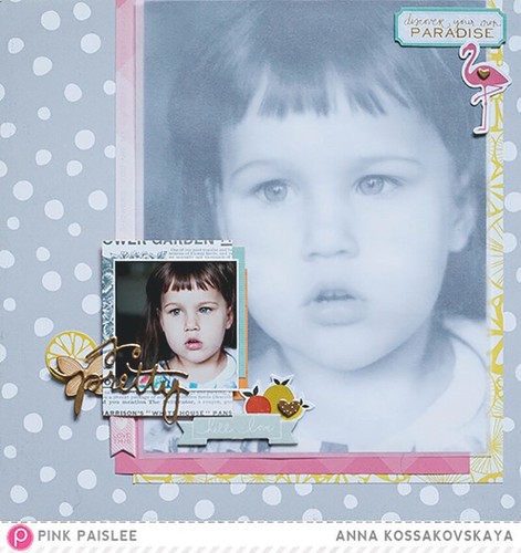 Paisley Rosa, Citrus Bliss, Kit Insta, Kit de Tarjetas, Marcos de Aglomerado, Transparencia - Imagen 2 de 4