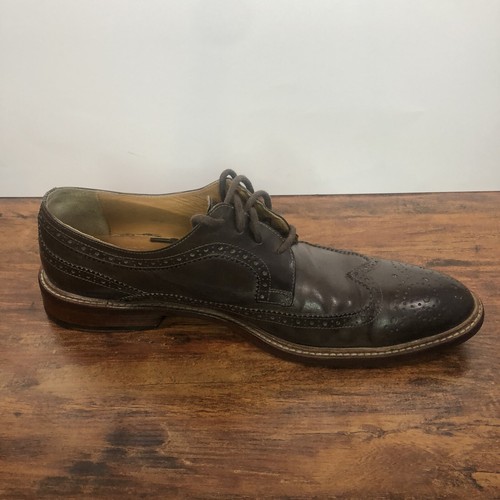John W Nordstrom Men’s Size 10.5 M Dark Brown Leather Oxford Brogue Shoes Italy - Picture 7 of 11