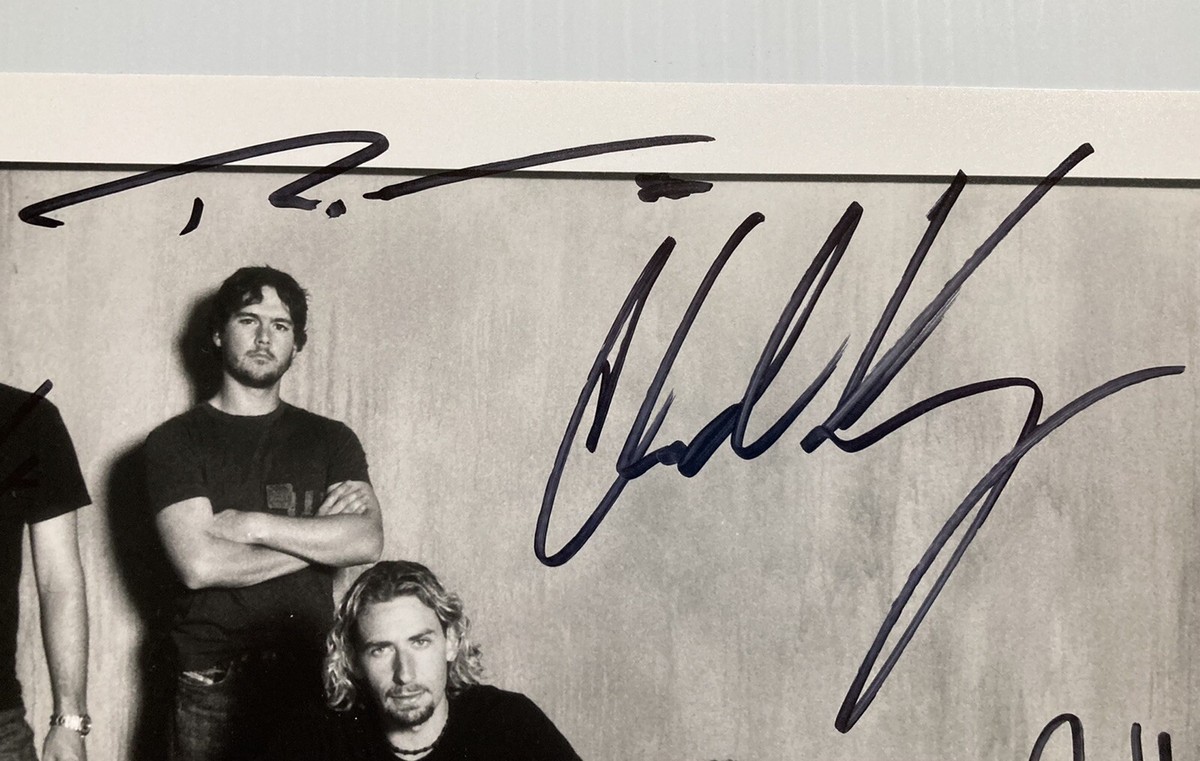 Nickelback Signed By All 4 Members - Autograph 8x10 B&W Photo