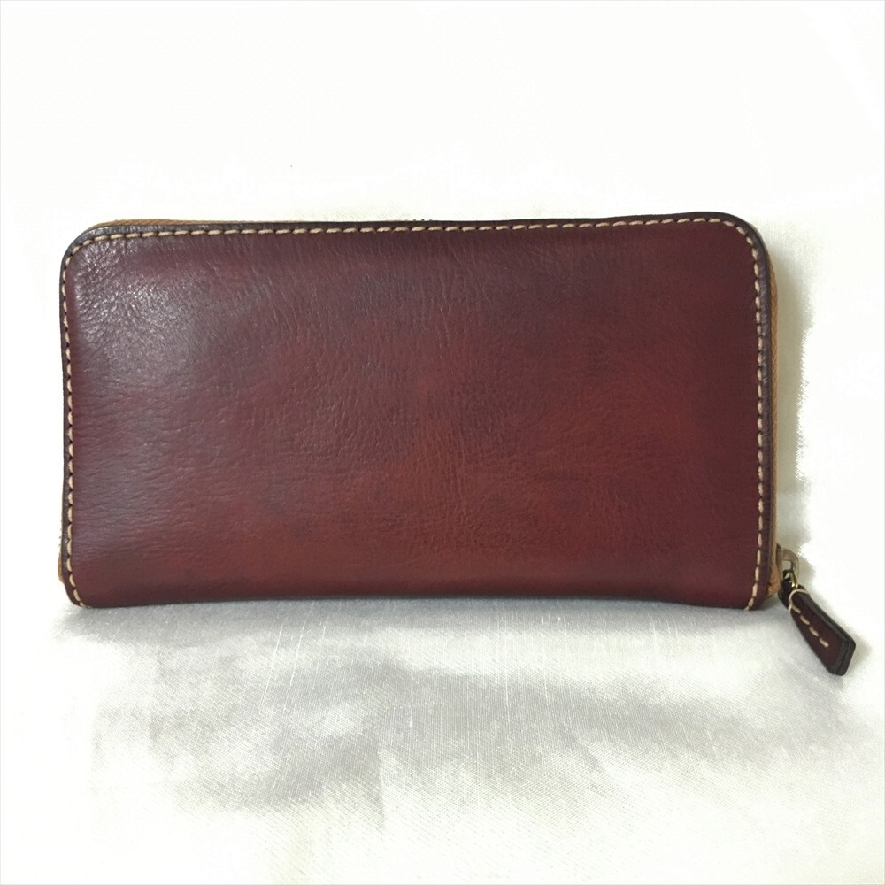 ☺*す様 henry cuir poker king Poker King Deep Red Round Zipper Long Wallet HENRY CUIR | eBay