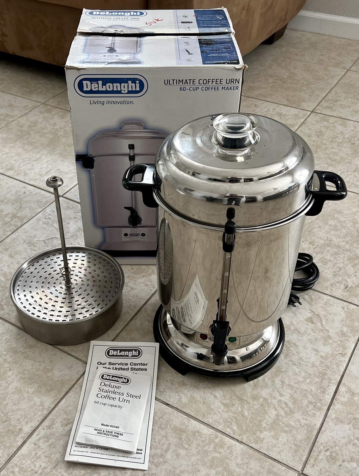 DELONGHI 60 CUP COFFEE MAKER MODEL (DCU62) PREOWNED eBay