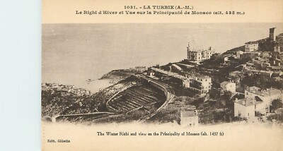 Winter Righi Principality of Monaco Postcard