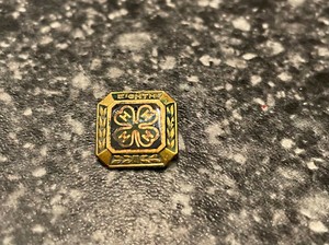 Vintage 4H Eigtth Pin 1/20 10K G.F. Green Black & Gold Inlay 
