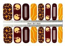 Football Time Nail Polish Strips / Nail Wraps / Nail Stickers