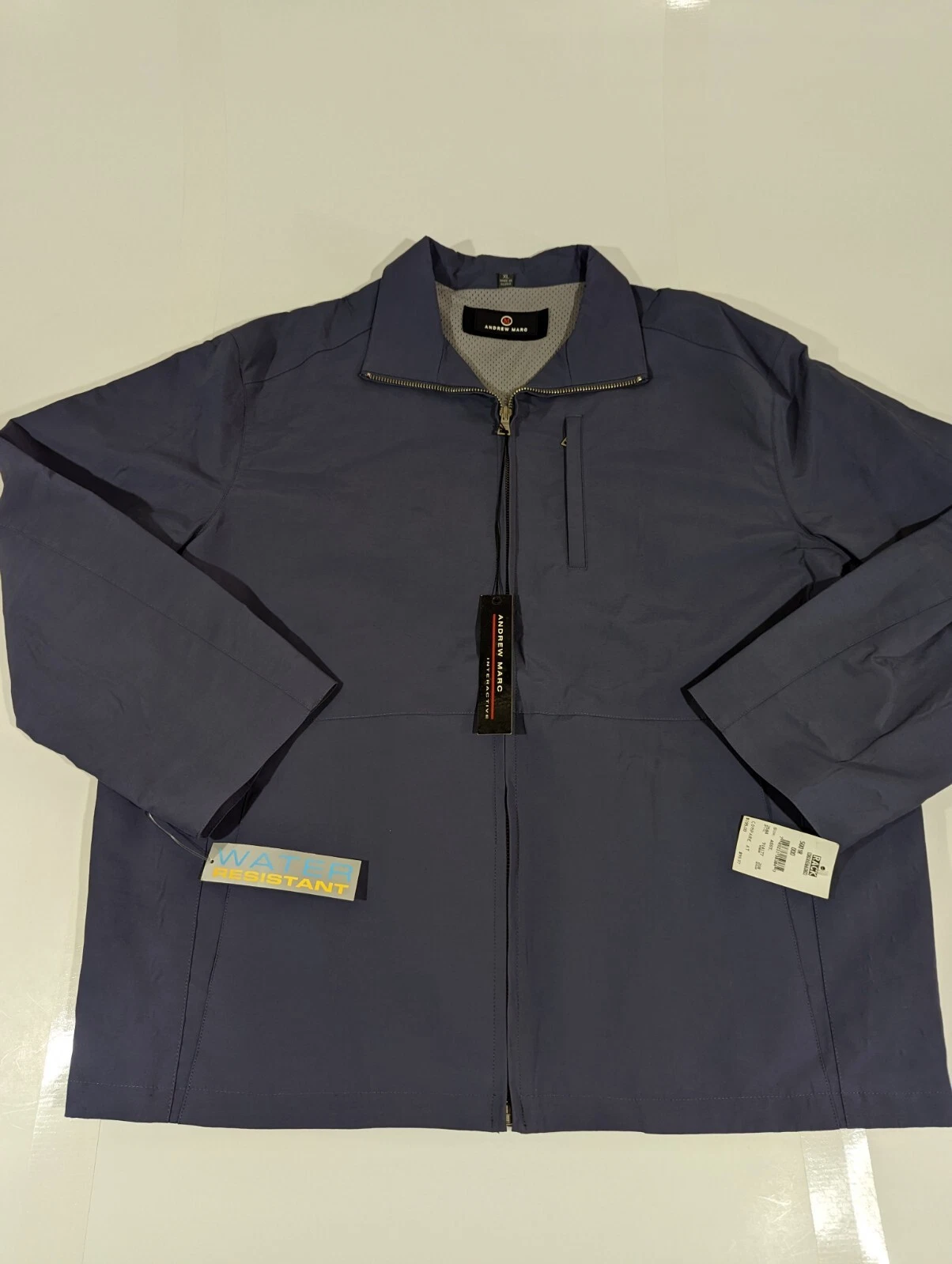 $195 NWT Andrew Marc Mens Commuter Shirt Jacket Size X-Large Water Resitant Coat
