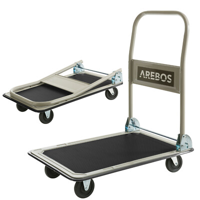 AREBOS Plattformwagen Transportwagen Klappbar Handwagen Klappwagen 150kg