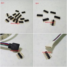 4pin 5pin Male Connector for 3528 5050 RGB 5050 RGBW LED Strip Light