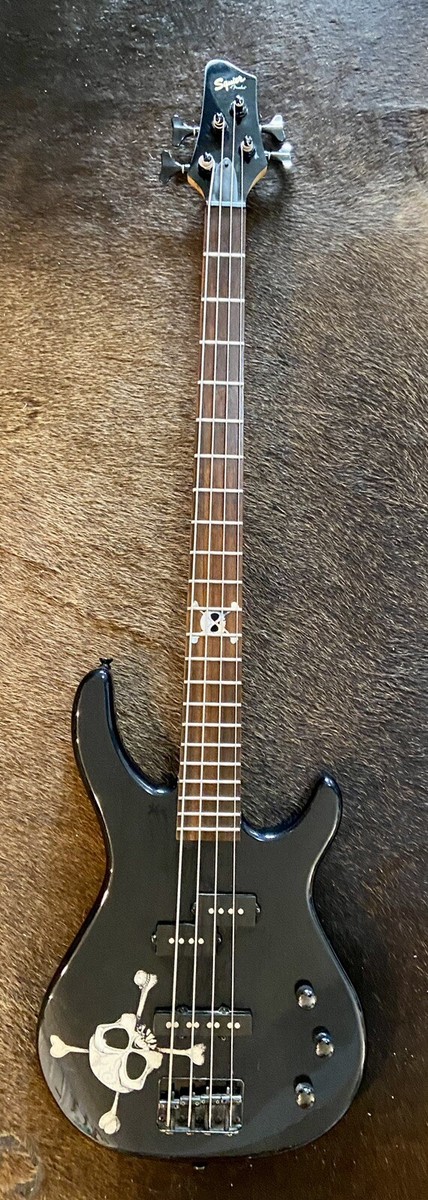 Fender Squier MB4 Skull Crossbones Electric Bass Guitar | eBay