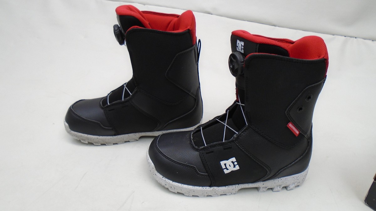 DC SCOUT YOUTH BOA SNOWBOARD BOOTS (2023) SIZE 6 BLACK / RED