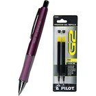 Pilot Dr Grip Gel With Refills, Mauve Barrel, 0.7mm Fine Point, Black Gel Ink