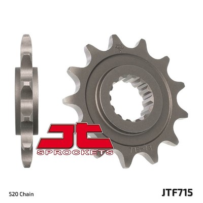 JTSPROCKETS Kettenritzel JTF715.13 Vorne Chromstahl