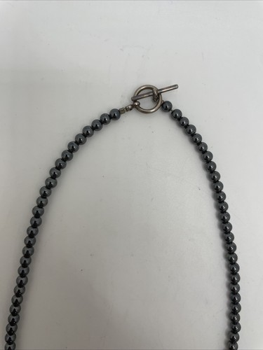 Black Metal Bead Necklace - Picture 3 of 6