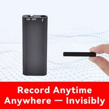 Voice-Activated Mini Spy Recorder 8GB US Hidden Audio Recording Dictaphone Tool