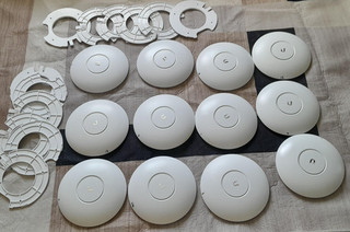 12 x Unifi AC PRO Wireless Access Points with mounting plates