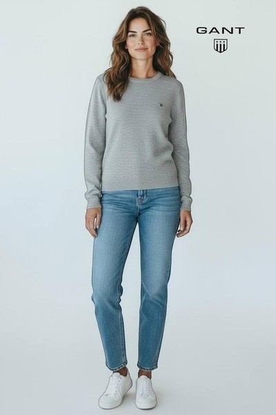 Women Gant Sweater Grey Cotton XS