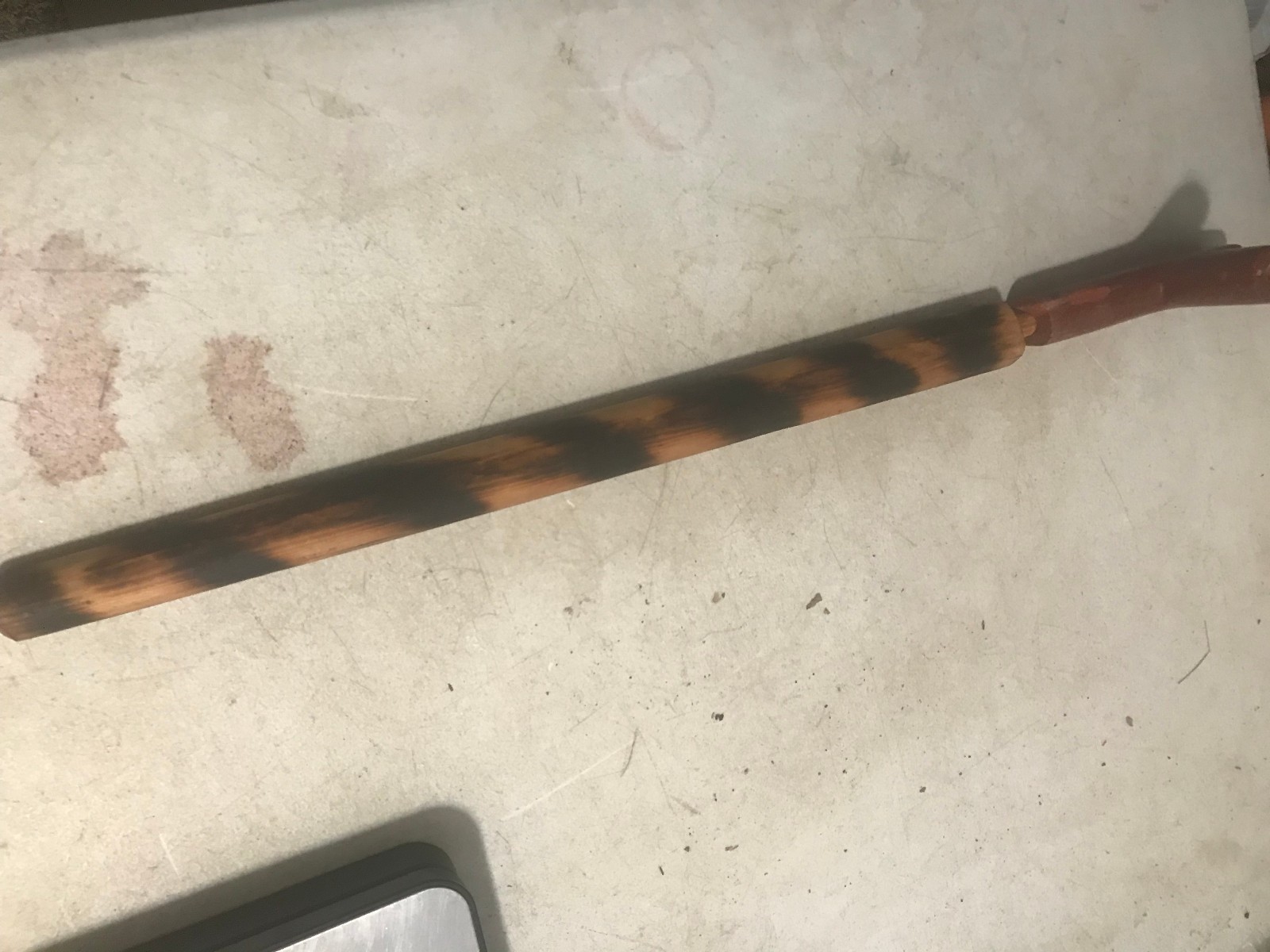 Peace Pipe Pipestone, MN Catlinite-Hand Carved Calumet- 23 inches Red Pipestone