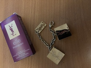 YSL Yves Saint Laurent Vintage Elle Bag Accessory Solid Perfume And Lip Gloss