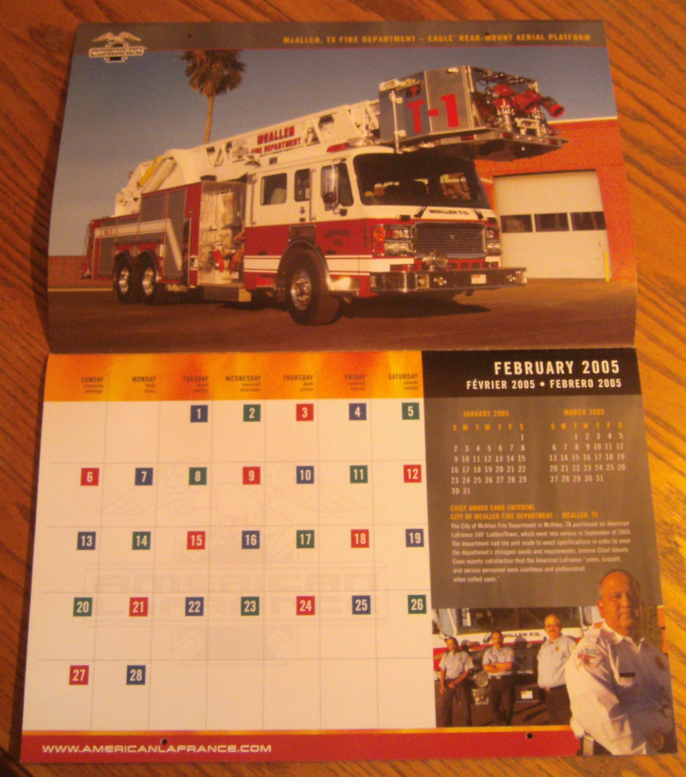 American LaFrance Calendar Fire Department Photos of Fire Apparatus Vintage