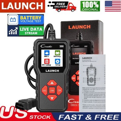 LAUNCH CR300 Car Engine Diagnostic Scanner OBD2 Fault Code Reader Tool CAN EOBD&