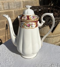 Vintage Royal Albert England Lady Hamilton Large Coffee Pot 