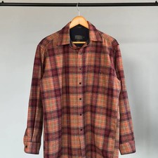 Pendleton M Size Flannel Shirt with Elbow Patches - Excellent Condition