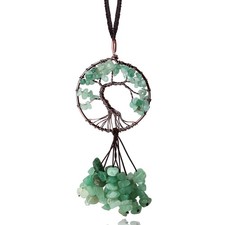MAIBAOTA Crystal Hanging Ornament Round Green Shape, Green-aventurine