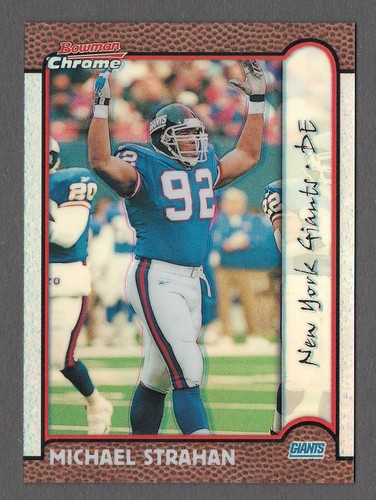 Michael Strahan [Refractor] #5 1999 Bowman Chrome card