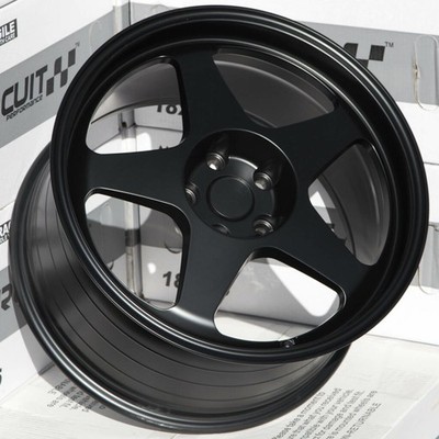 CIRCUIT CSF22 18x9.5 5x120 +38 FLAT BLACK SPUN FORGED WHEEL SPOON REGAMASTER EVO
