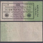 Valuable Emergency Money 0.42 Mark Gold = 1/10 Dollar WBN-12b Ro.142b 1923 [63830