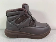 FitVille CozyCore Diabetic Winter Ankle Boots Mens 11.5 Wide (Brown)