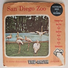1955 San Diego Zoo View-Master Packet 3 Reel Set  Book 214-A -B -C Vacationland