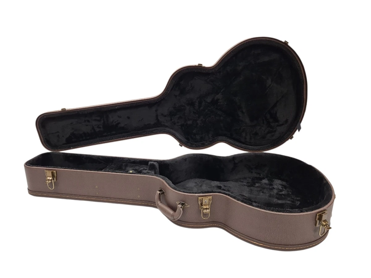 Jazzgitarre Koffer braun hochwertiger Holzkern mit edlem Lederüberzug Premium