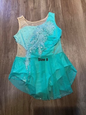 ice skating dress mint green girls size 8