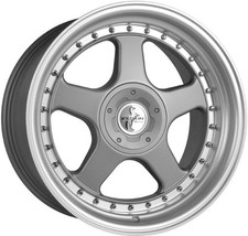 4x Alufelgen Keskin KT1 Titangrau Rand und Mittelbereich Poliert 10x18 ET25 LK5