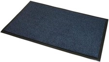 Image of JVL Blue Black Heavy Duty Barrier Door Floor Mat 80 x 120 cm