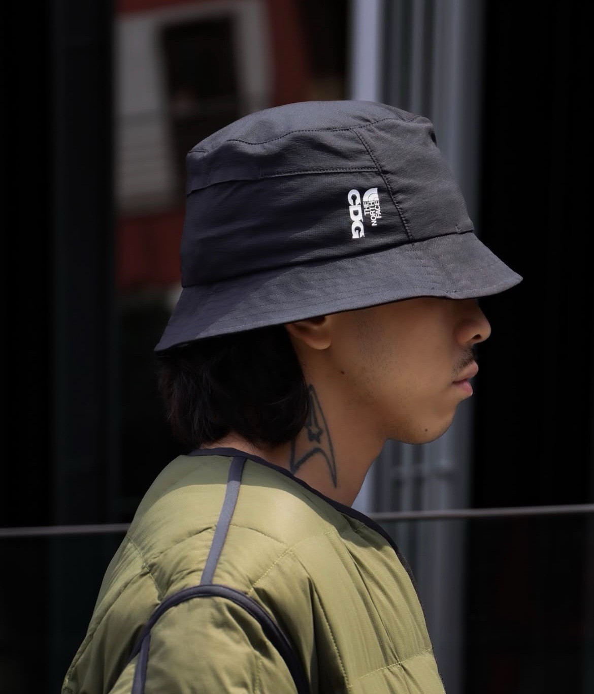 The North Face x CDG Black Ripstop Packable Bucket Hat L/XL