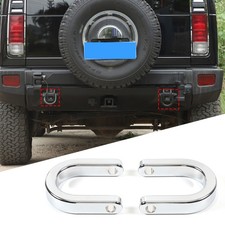2pcs Silver Car Tow Hook Track Racing Trailer Ring For Hummer H2 2003-2009 2pcs Silver Car Tow Hook Track Racing Trailer Ring For Hummer H2 2003-2009