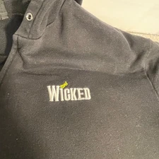 Vintage Wicked 2XL Broadway Defy Gravity Full Zip Hoodie Black Minimalist Y2K