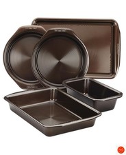 Symmetry Nonstick Chocolate Brown 5-Pc. Bakeware Set