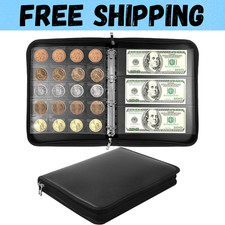 Coin Collection Book Album Holder for Collectors, 400 Pockets Fireproof Coin ...