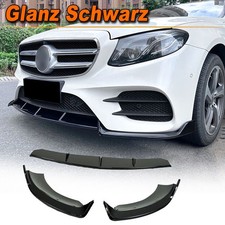 Glanz Schwarz Frontlippe Frontspoiler für Mercedes W213 C238 E-Klasse 2016-2020