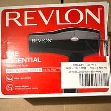 Revlon Essential Compact Hair Dryer 1875W 2-Speed 2-Heat Lightweight Black