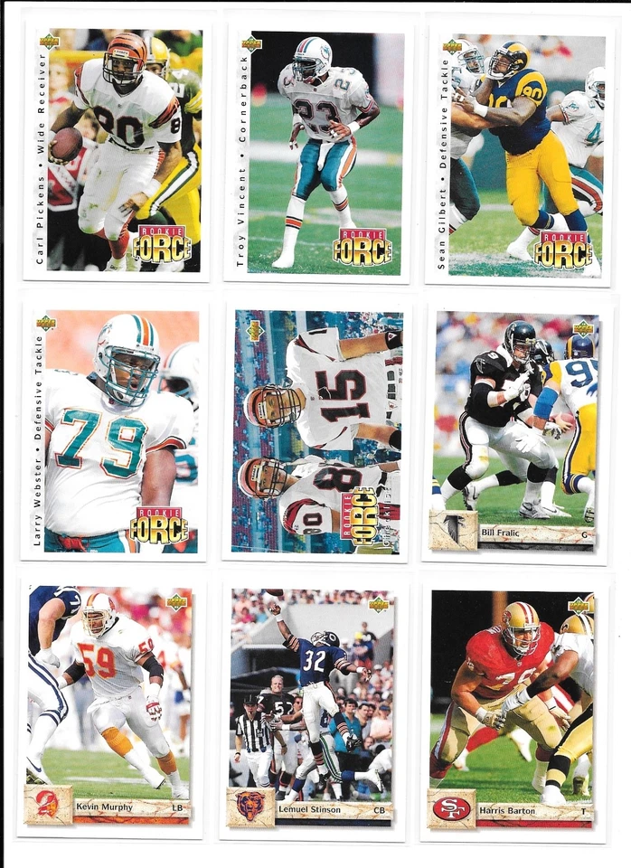 1992 Upper Deck Football Trading Cards / You Choose #s 401 - 620 / mb54 - Image 2 of 4