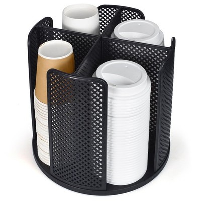 EOFJRUC Cup and Lid Organizer, 360° Rotatable Coffee Cup Holder for Disposabl...