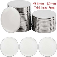 Stainless Steel Blank Round Discs 304 Grade Laser Cut  6mm-80mm Thick 1mm-5mm