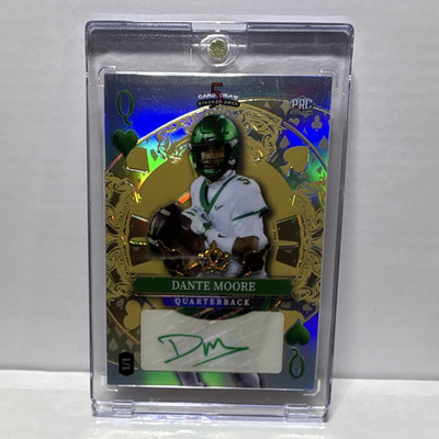 Dante Moore 1/1 Auto 5 card draw Queen spades  SDJH-DMA wildcard